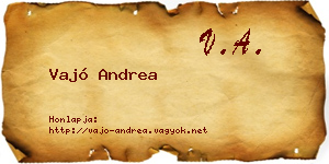 Vajó Andrea névjegykártya