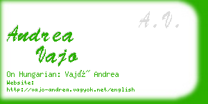 andrea vajo business card